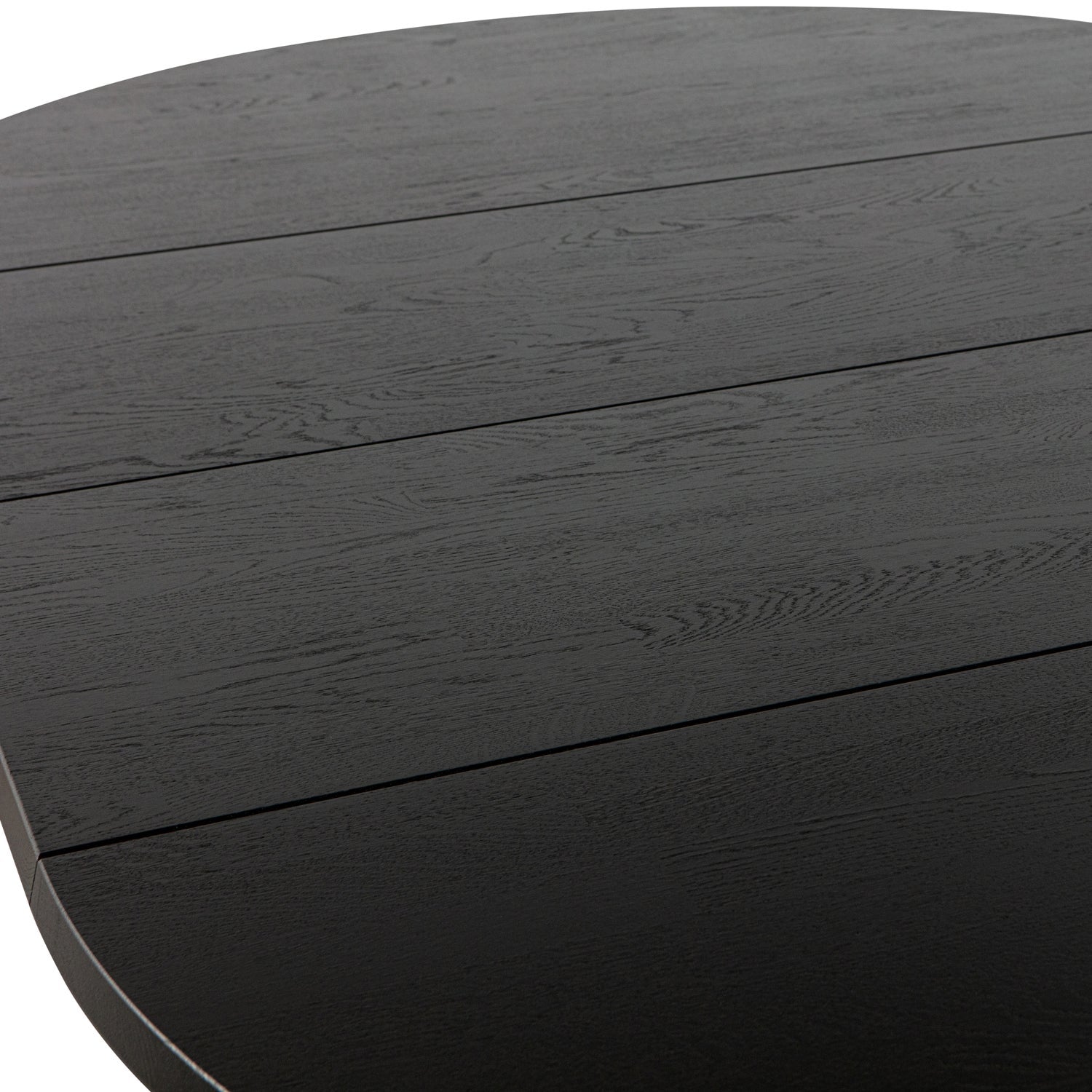 Woood Lange Jan Uitschuifbare Eettafel Rond 120cm - Ovaal 120x160-200cm Eiken Blacknight [Fsc] - KwaliteitWonen.nl