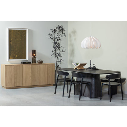 Woood Leah Eettafel Mdf Donkerbruin 200 X105 Cm - KwaliteitWonen.nl