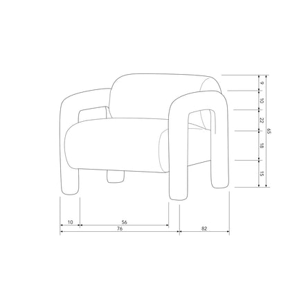Woood Lenny Fauteuil In Grove Textuur Goud/Geel - KwaliteitWonen.nl