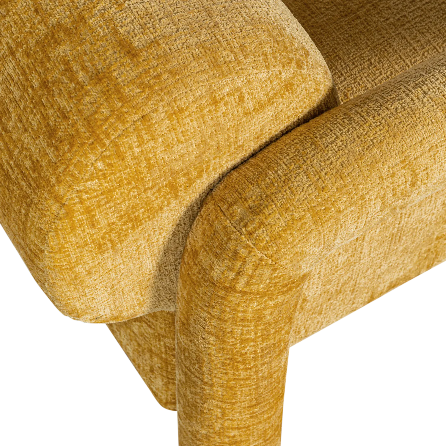Woood Lenny Fauteuil In Grove Textuur Goud/Geel - KwaliteitWonen.nl