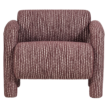 Woood Lenny Fauteuil Met Dessin Bordeauxrood - KwaliteitWonen.nl
