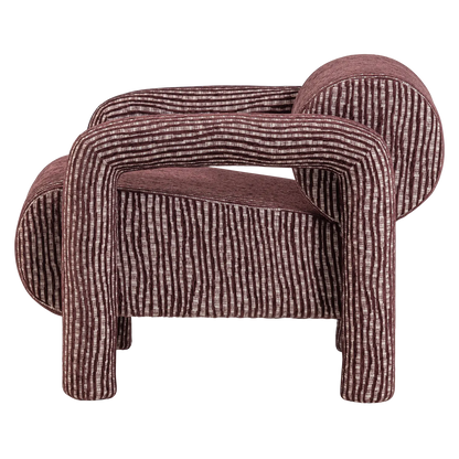 Woood Lenny Fauteuil Met Dessin Bordeauxrood - KwaliteitWonen.nl