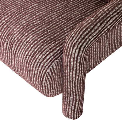 Woood Lenny Fauteuil Met Dessin Bordeauxrood - KwaliteitWonen.nl