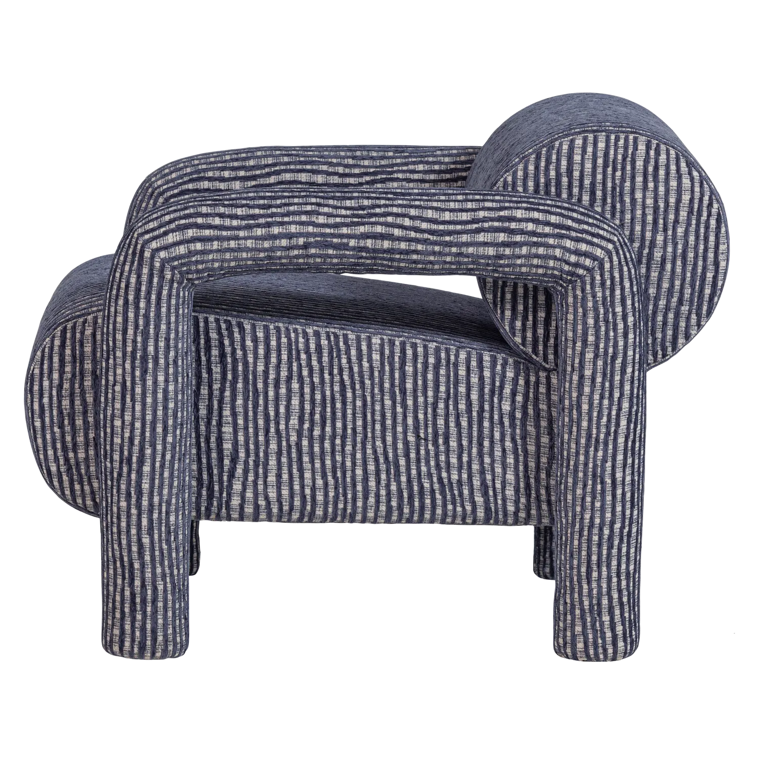 Woood Lenny Fauteuil Met Dessin Grijsblauw - KwaliteitWonen.nl