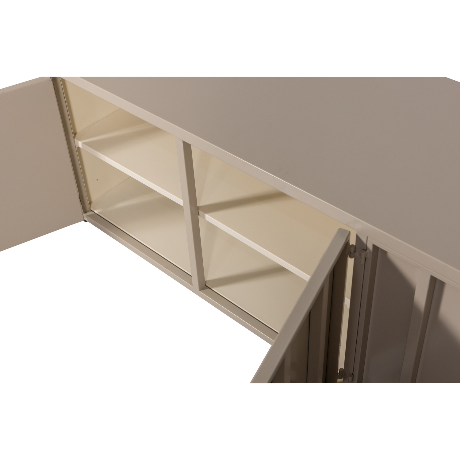 Woood Level Tv Meubel Metaal Zand 44 X160 Cm-Kwaliteitwonen.nl