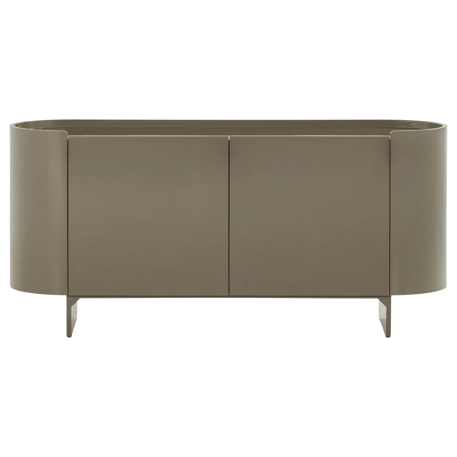Woood Liora Tv Meubel/Dressoir Hout Hoogglans Groen [Fsc] - KwaliteitWonen.nl