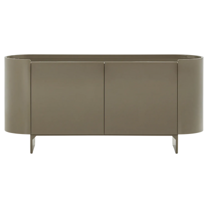 Woood Liora Tv Meubel/Dressoir Hout Hoogglans Groen [Fsc] - KwaliteitWonen.nl