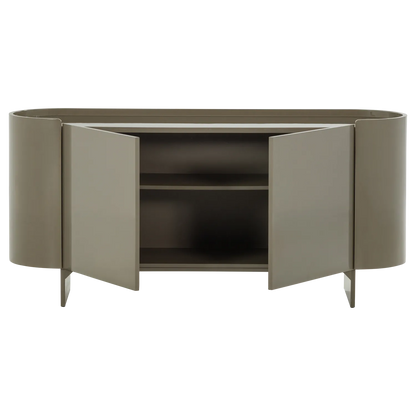 Woood Liora Tv Meubel/Dressoir Hout Hoogglans Groen [Fsc] - KwaliteitWonen.nl