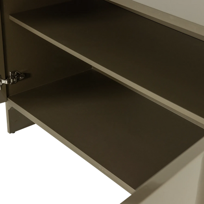 Woood Liora Tv Meubel/Dressoir Hout Hoogglans Groen [Fsc] - KwaliteitWonen.nl