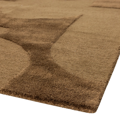 Woood Livo Vloerkleed Viscose/Wol Bruin 170x240cm - KwaliteitWonen.nl
