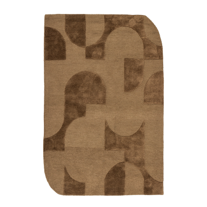 Woood Livo Vloerkleed Viscose/Wol Bruin 170x240cm-Kwaliteitwonen.nl