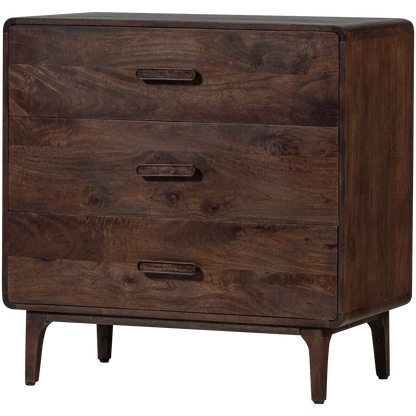Woood Liya Dressoir Ladekast Mangohout Donkerbruin - KwaliteitWonen.nl