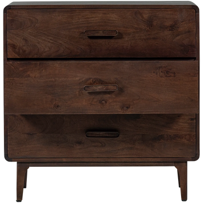 Woood Liya Dressoir Ladekast Mangohout Donkerbruin - KwaliteitWonen.nl