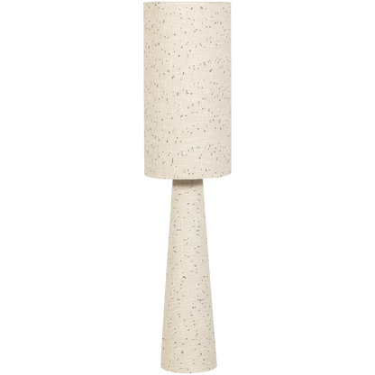 Woood Loft Vloerlamp Metaal/Boucle Naturel Met Stippen 130x O30 Cm - KwaliteitWonen.nl