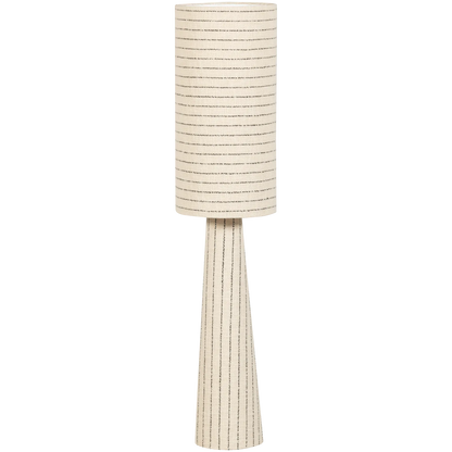 Woood Loft Vloerlamp Metaal/Boucle Naturel Met Strepen 130x O30 Cm - KwaliteitWonen.nl