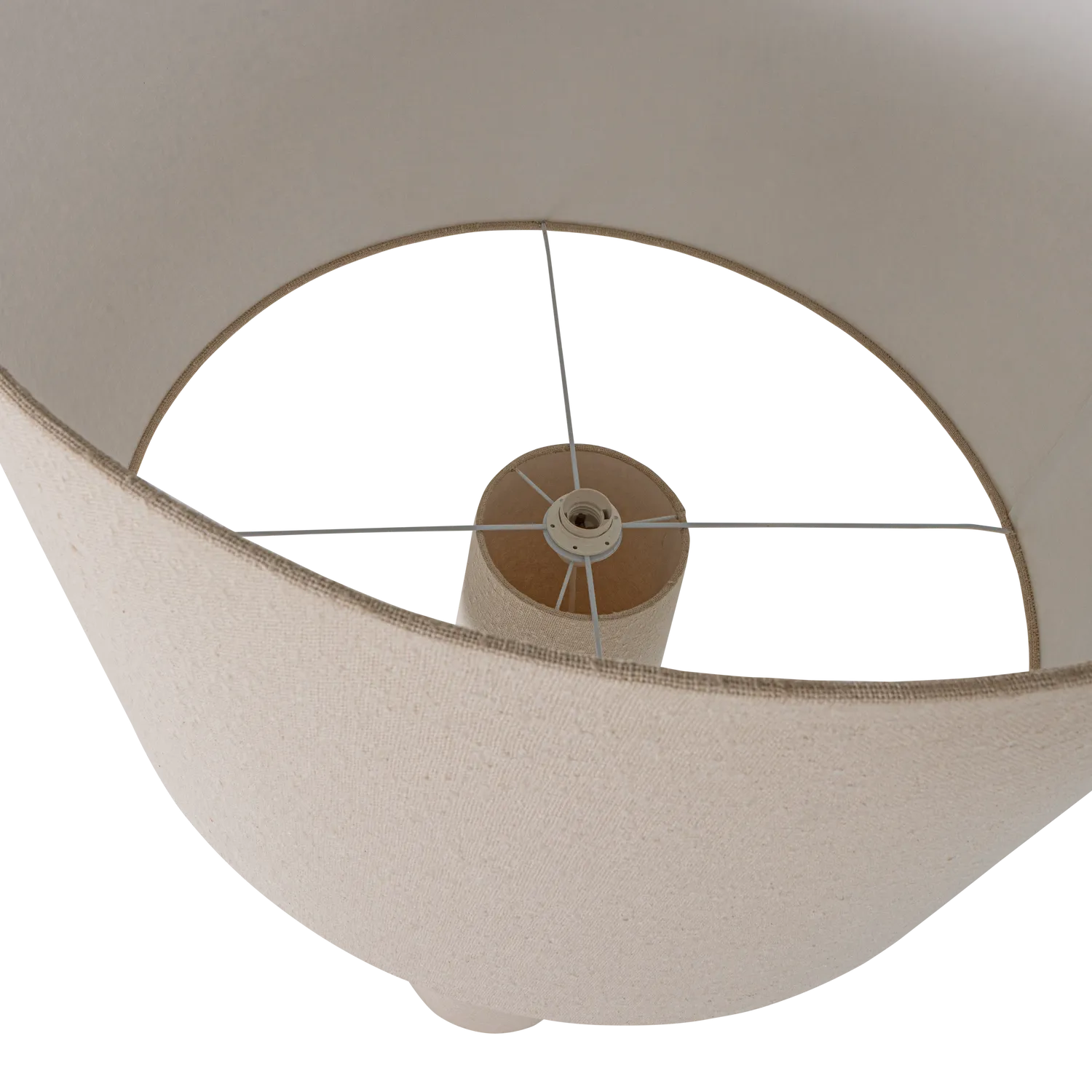 Woood Loft Vloerlamp Xxl Metaal/Boucle Naturel 160 Xo70 Cm - KwaliteitWonen.nl