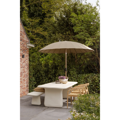 Woood Loggia Tuinbank 227 X40 Cm Vezelversterkte Polymeer Naturel - KwaliteitWonen.nl