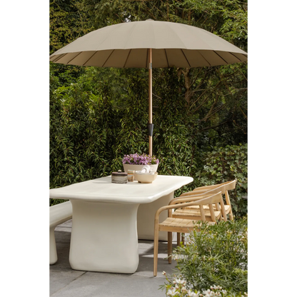 Woood Loggia Tuinbank 227 X40 Cm Vezelversterkte Polymeer Naturel - KwaliteitWonen.nl