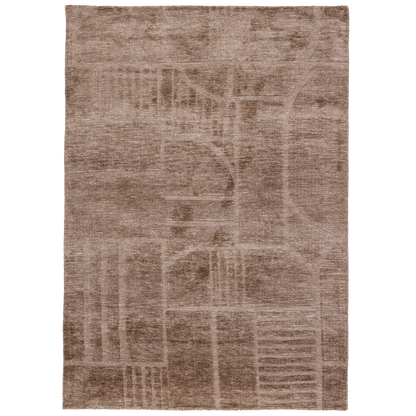 Woood Lovi Vloerkleed Polyester/Katoen Taupe 170x240cm - KwaliteitWonen.nl
