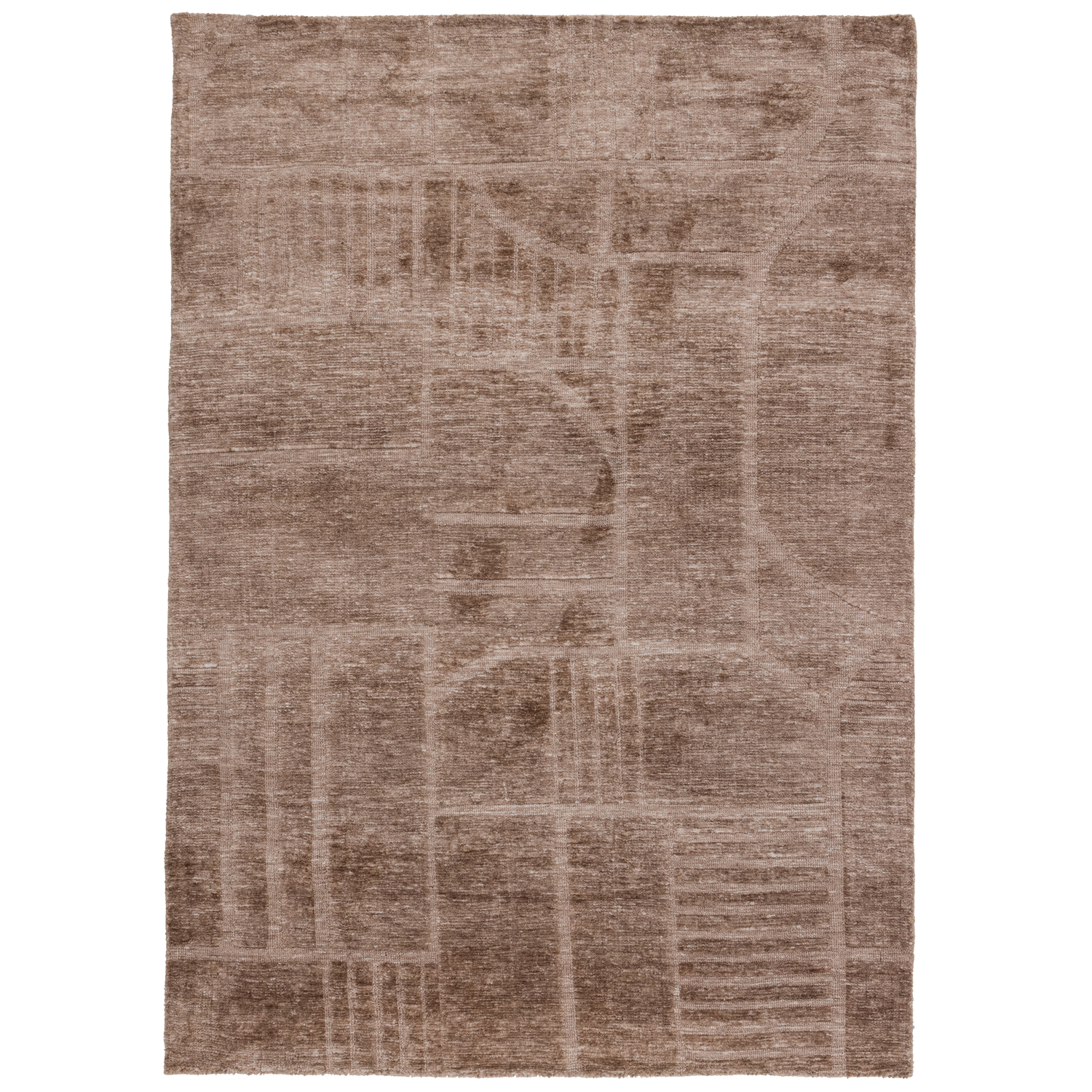 Woood Lovi Vloerkleed Polyester/Katoen Taupe 170x240cm-Kwaliteitwonen.nl