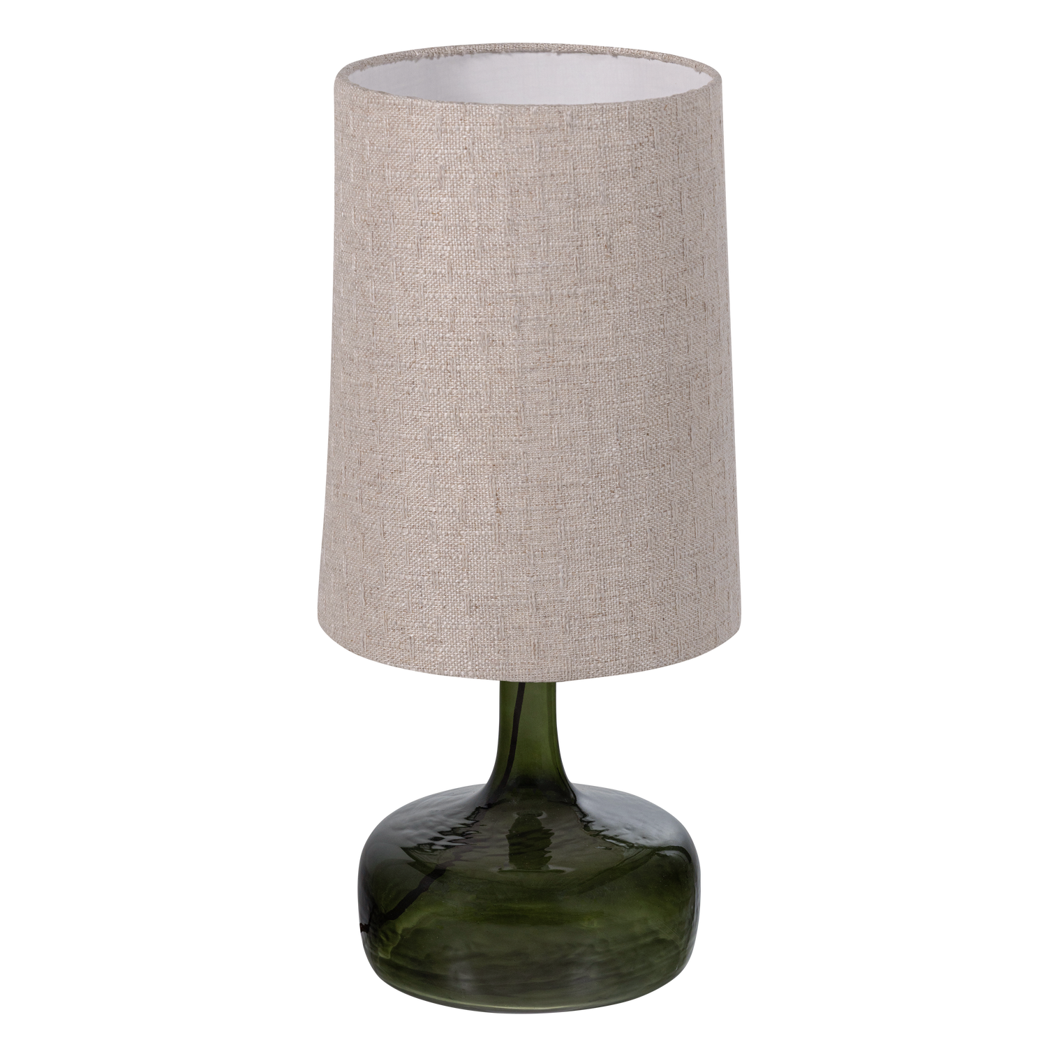 Woood Luma Tafellamp Glas Groen Kap Naturel - KwaliteitWonen.nl