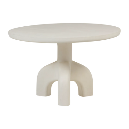 Woood Luno Tuintafel Rond O120 Cm Vezelversterkte Polymeer Naturel - KwaliteitWonen.nl