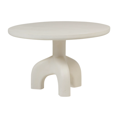 Woood Luno Tuintafel Rond O120 Cm Vezelversterkte Polymeer Naturel - KwaliteitWonen.nl