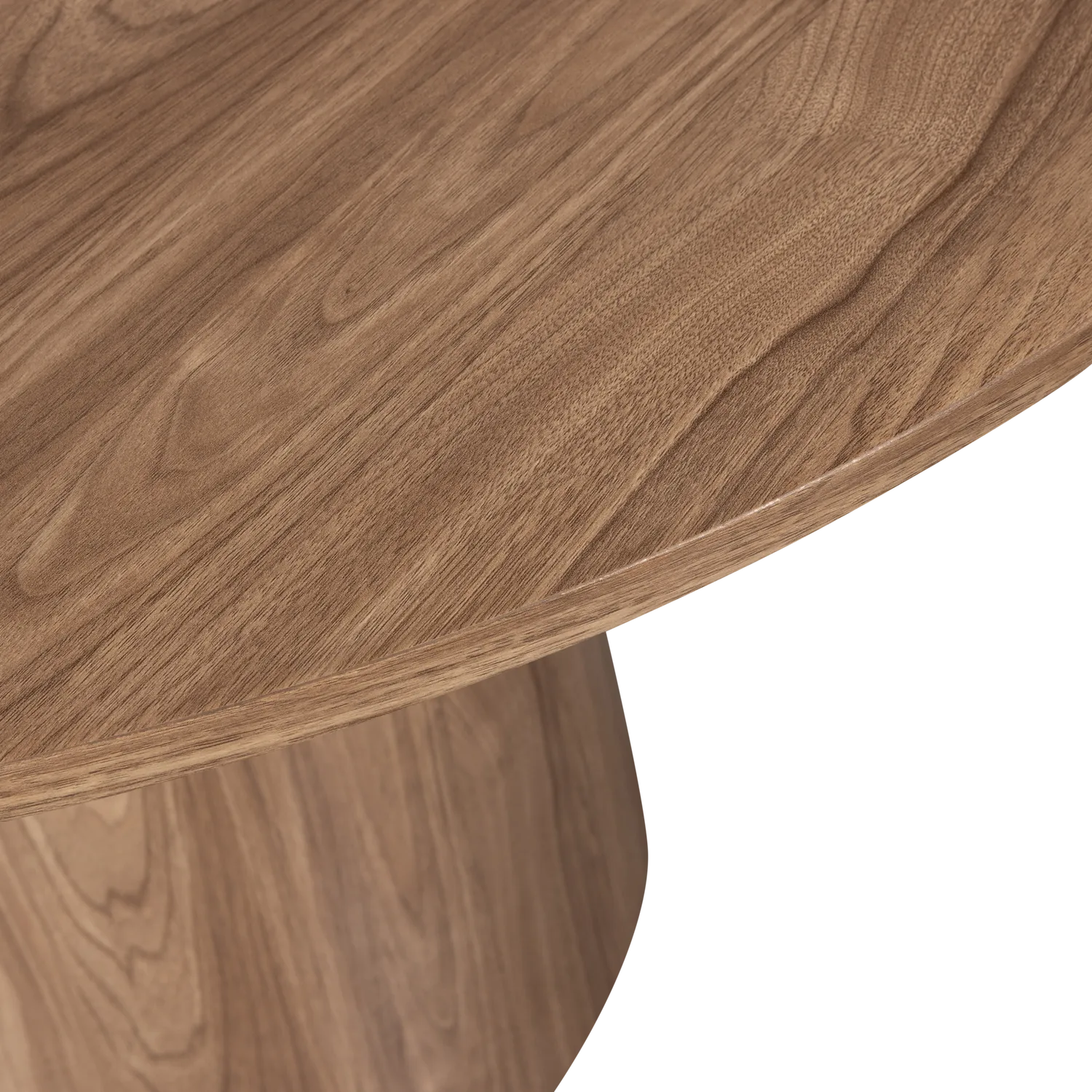 Woood Maan Eettafel Rond 120cm MDF Walnoot - KwaliteitWonen.nl