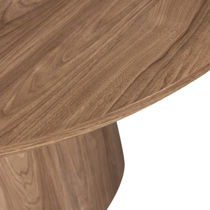 Woood Maan Eettafel Rond 120cm MDF Walnoot - KwaliteitWonen.nl