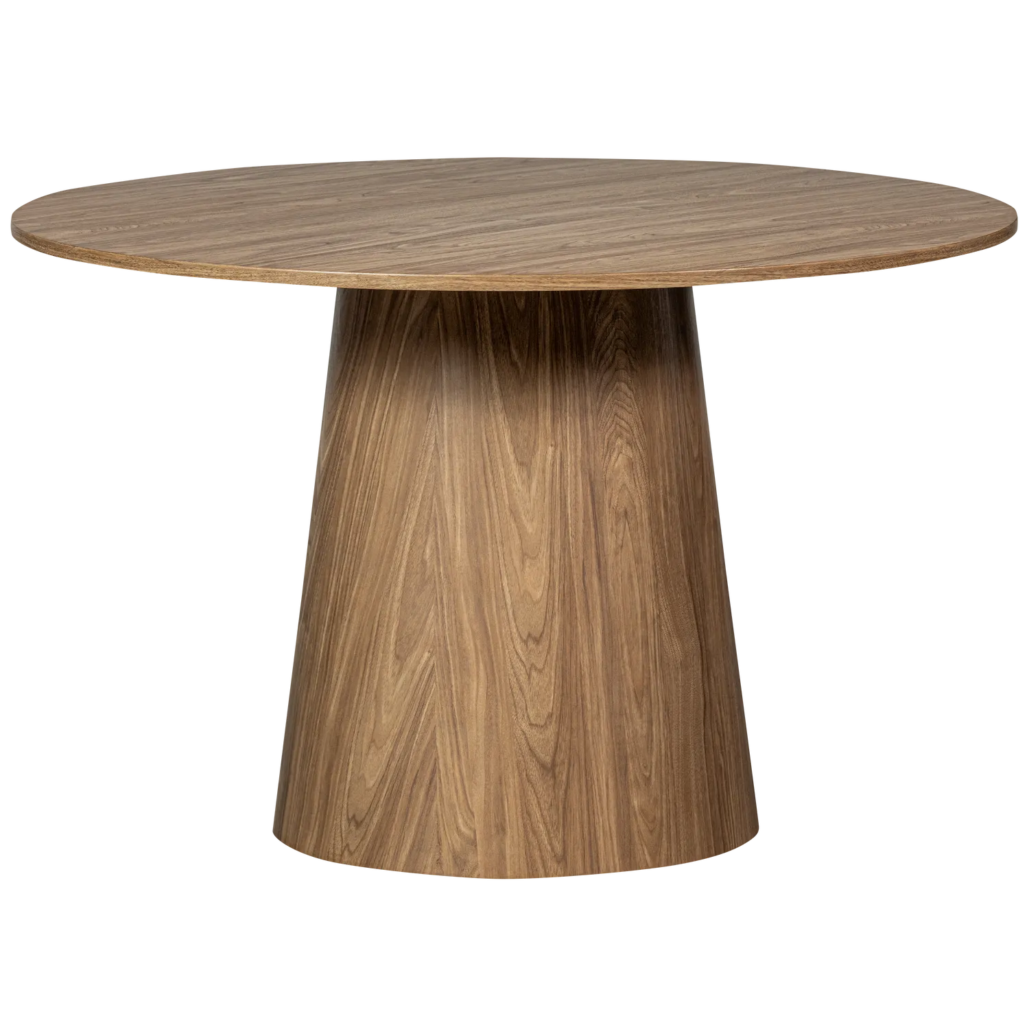 Woood Maan Eettafel Rond 120cm MDF Walnoot - KwaliteitWonen.nl