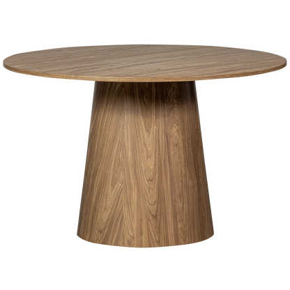 Woood Maan Eettafel Rond 120cm MDF Walnoot - KwaliteitWonen.nl