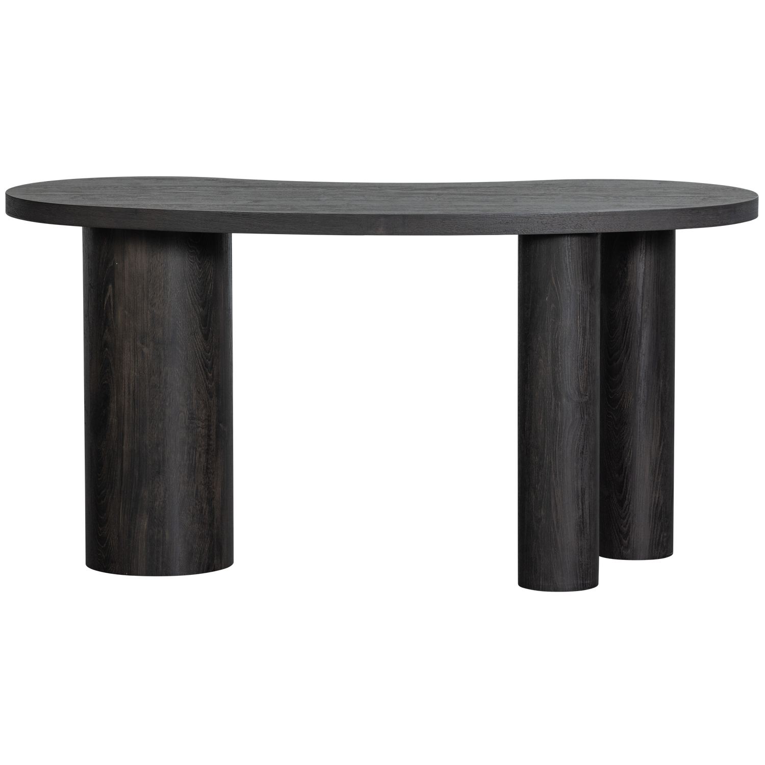 Woood Maan Organisch Sidetable Bureau MDF Donkerbruin - KwaliteitWonen.nl