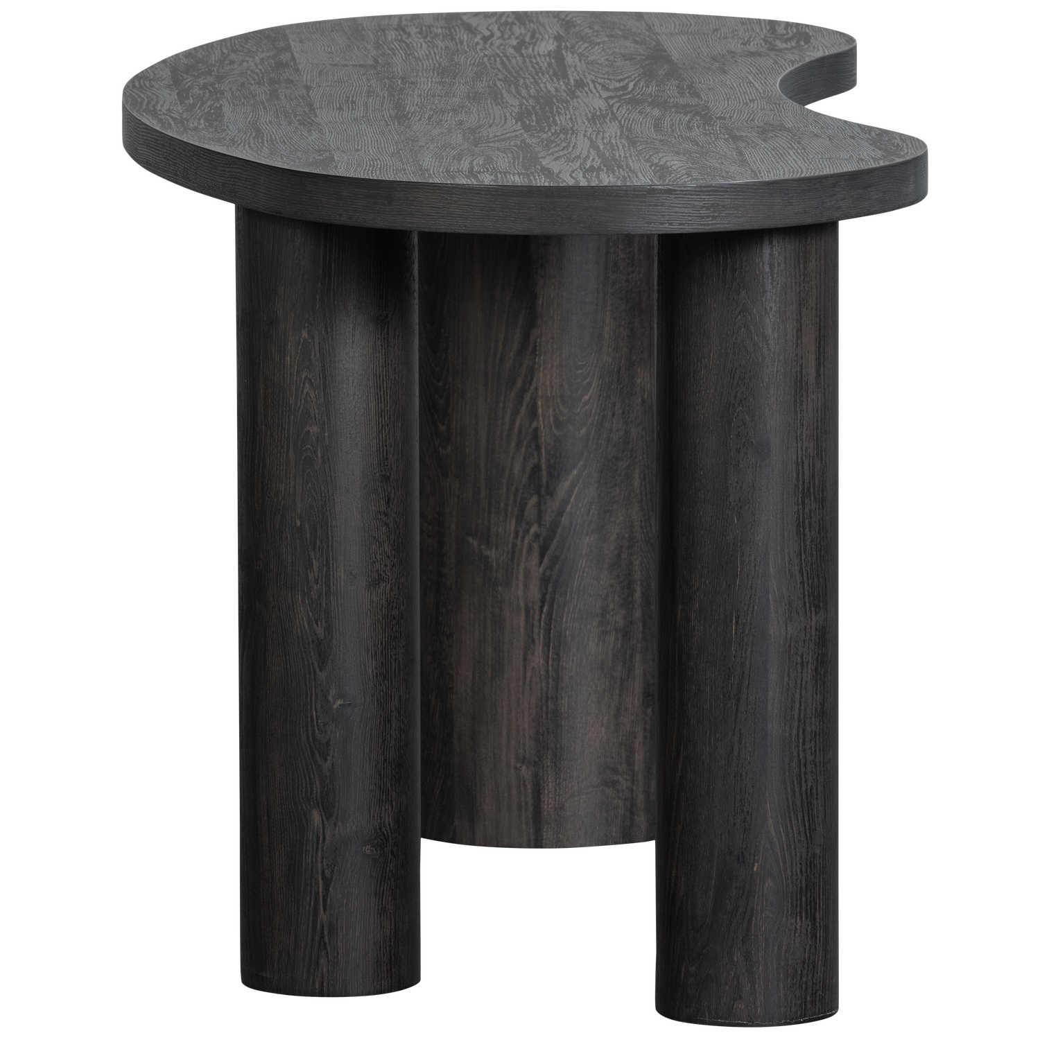 Woood Maan Organisch Sidetable Bureau MDF Donkerbruin - KwaliteitWonen.nl