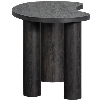 Woood Maan Organisch Sidetable Bureau MDF Donkerbruin - KwaliteitWonen.nl