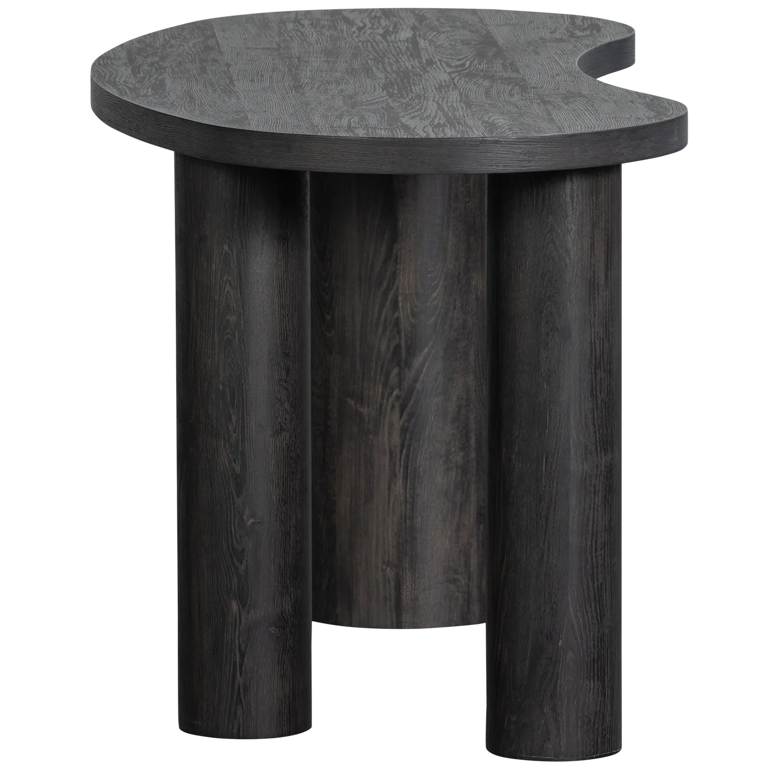 Woood Maan Organisch Sidetable Bureau MDF Donkerbruin - KwaliteitWonen.nl