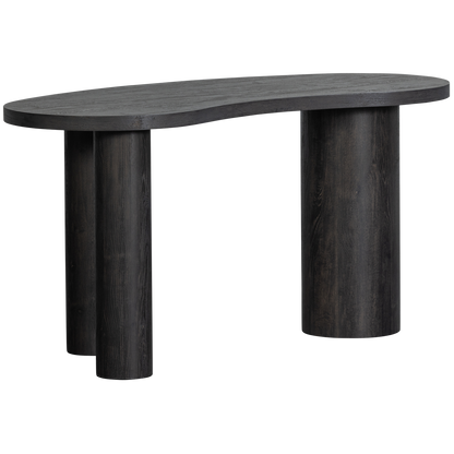 Woood Maan Organisch Sidetable Bureau MDF Donkerbruin - KwaliteitWonen.nl
