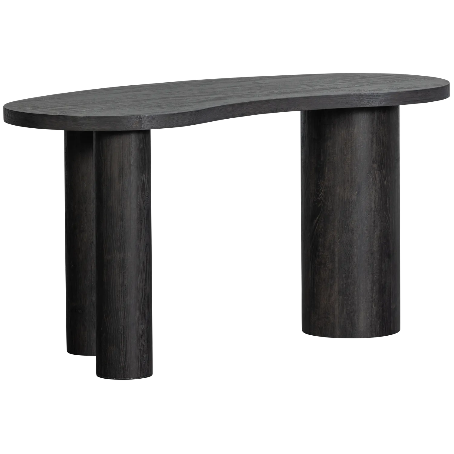 Woood Maan Organisch Sidetable Bureau MDF Donkerbruin - KwaliteitWonen.nl