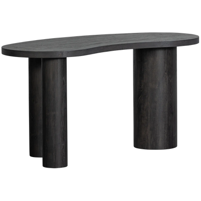Woood Maan Organisch Sidetable Bureau MDF Donkerbruin - KwaliteitWonen.nl