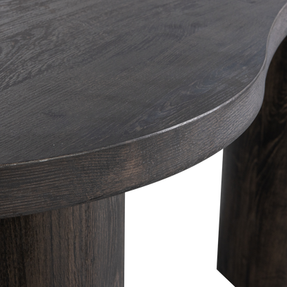 Woood Maan Organisch Sidetable Bureau MDF Donkerbruin - KwaliteitWonen.nl