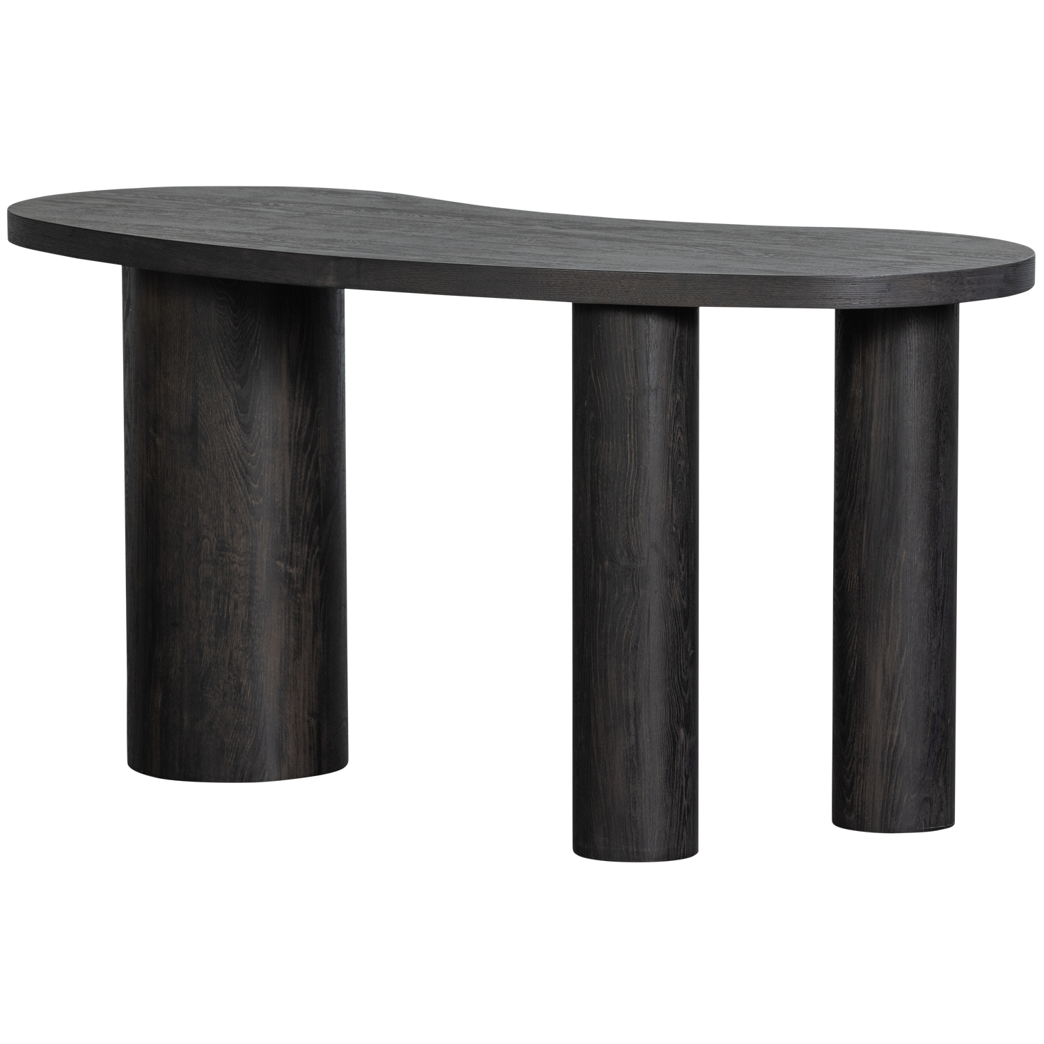 Woood Maan Organisch Sidetable Bureau MDF Donkerbruin - KwaliteitWonen.nl