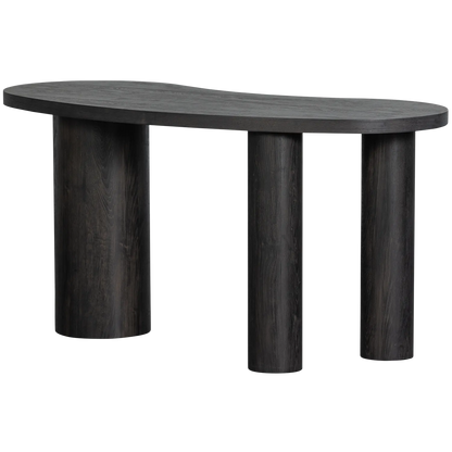 Woood Maan Organisch Sidetable Bureau MDF Donkerbruin - KwaliteitWonen.nl