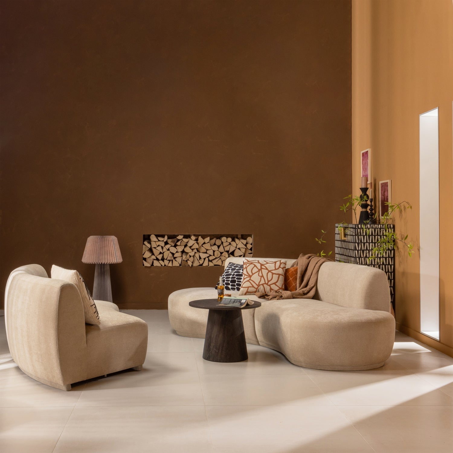 Woood Maan Salontafel MDF Donkerbruin 40x80cm - KwaliteitWonen.nl