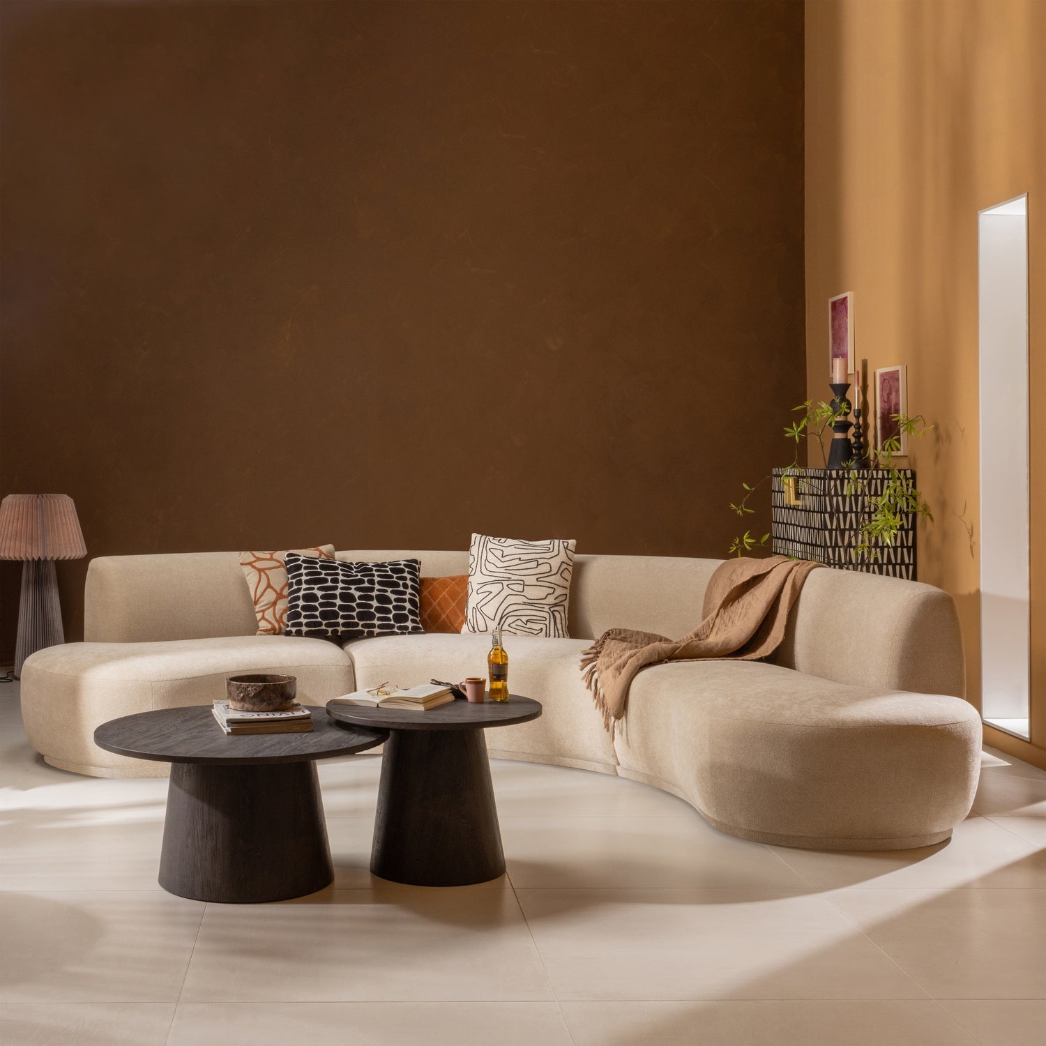 Woood Maan Salontafel MDF Donkerbruin 45x60cm - KwaliteitWonen.nl