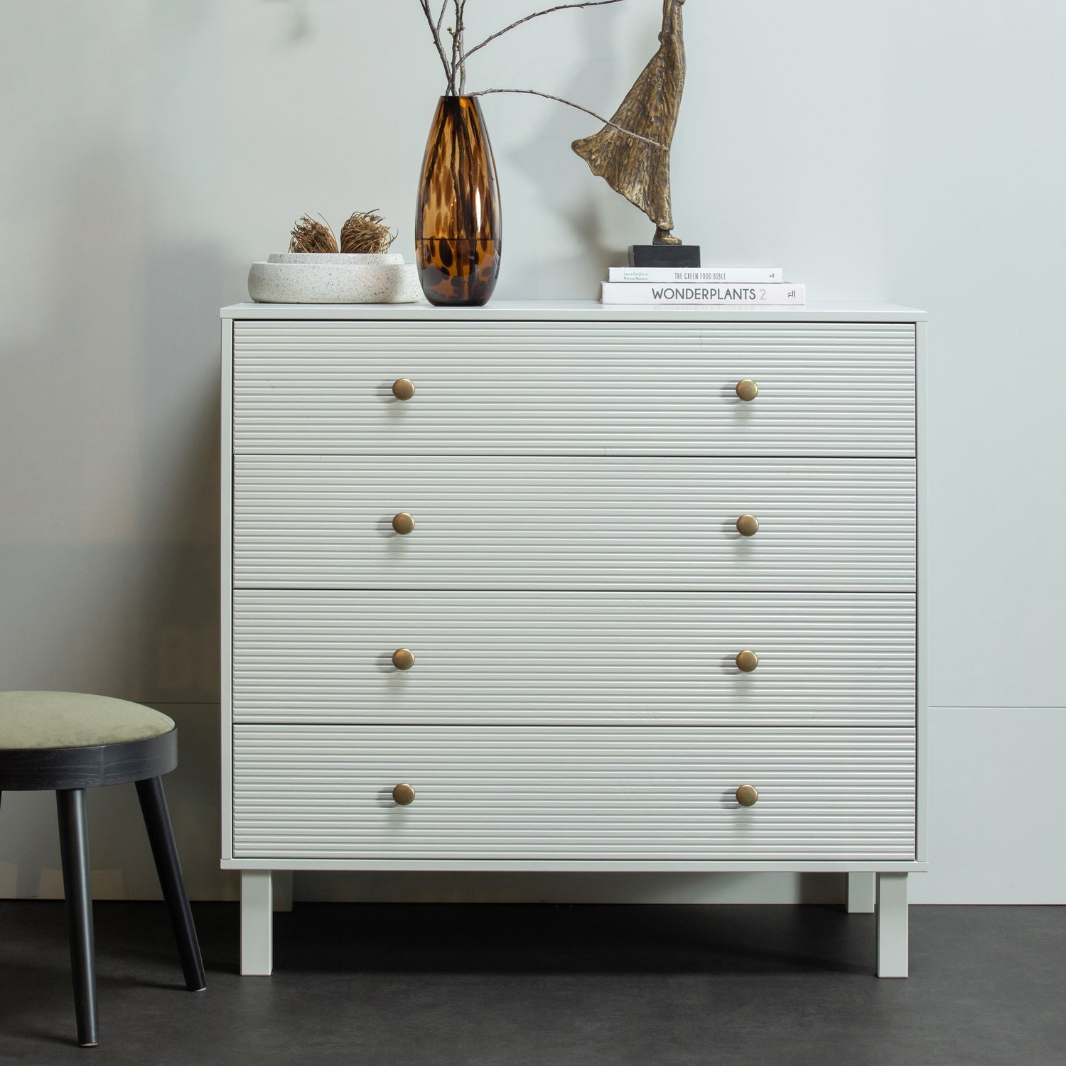 Woood Madu Dressoir Ladekast Grenen Wolkengrijs [Fsc] - KwaliteitWonen.nl