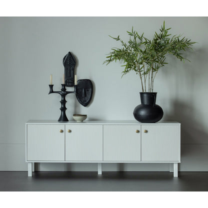 Woood Madu Dressoir TV Meubel Grenen Wolkengrijs [Fsc] - KwaliteitWonen.nl