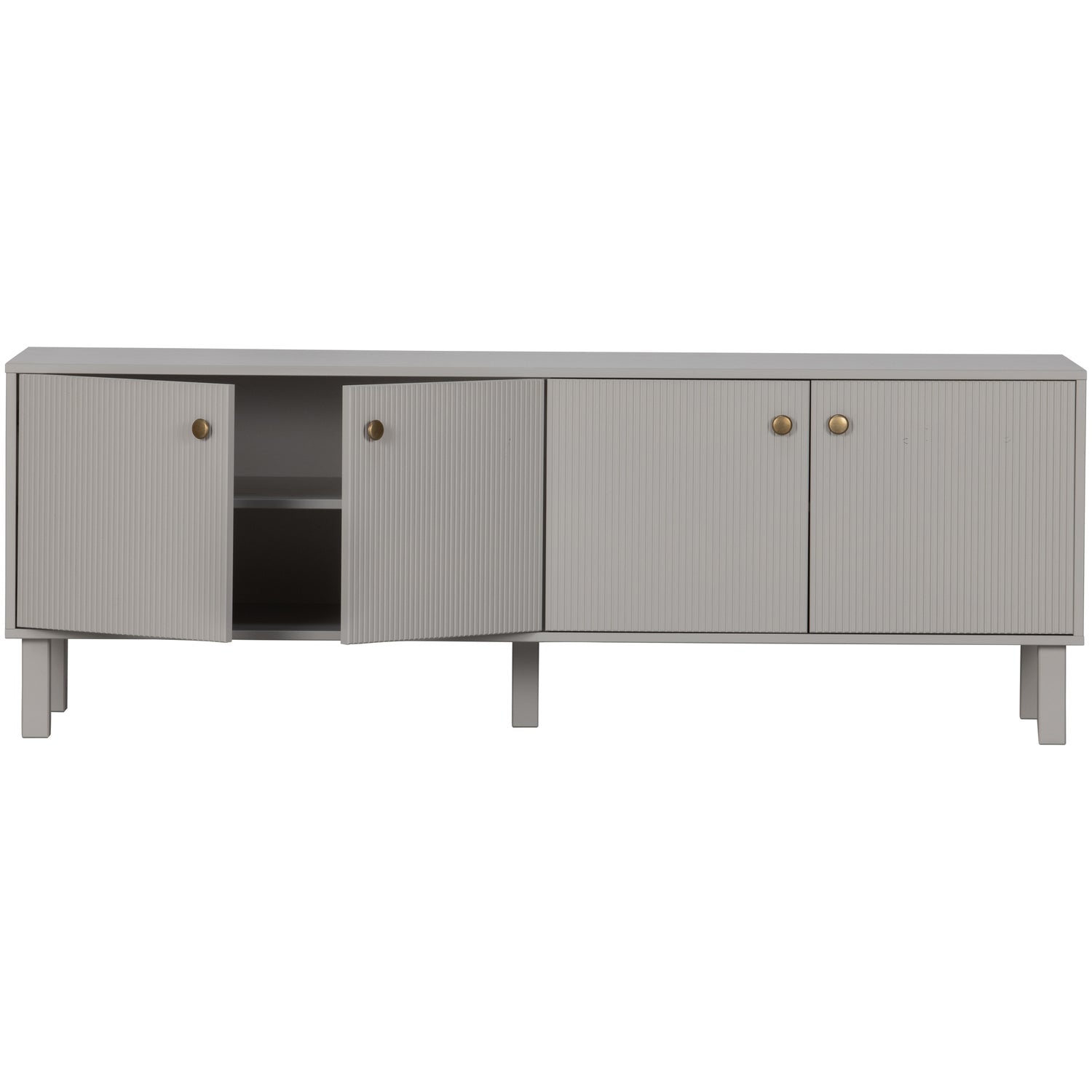 Woood Madu Dressoir TV Meubel Grenen Wolkengrijs [Fsc] - KwaliteitWonen.nl