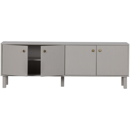Woood Madu Dressoir TV Meubel Grenen Wolkengrijs [Fsc] - KwaliteitWonen.nl