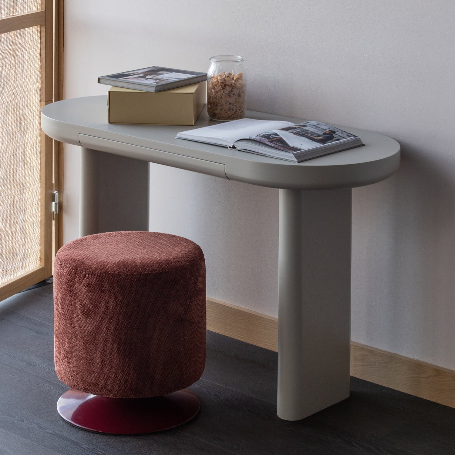 Woood Mael Bureau/Sidetable Fineer Dust-Kwaliteitwonen.nl
