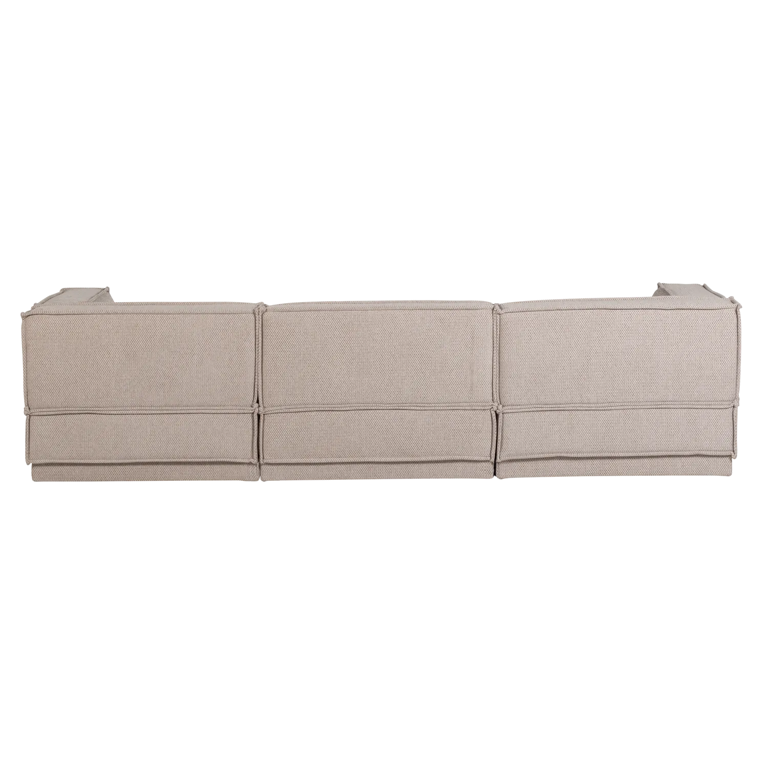 Woood Manu Chaise Longue Bank Links Grove Chenille Naturel [Fsc] - KwaliteitWonen.nl