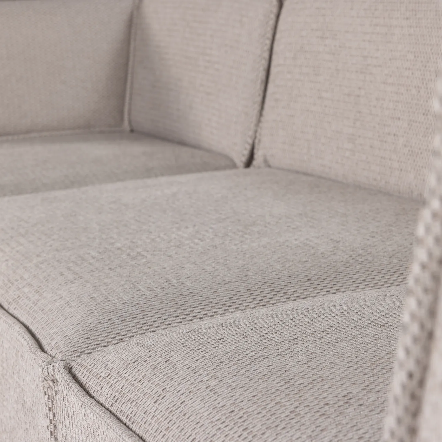 Woood Manu Chaise Longue Bank Links Grove Chenille Naturel [Fsc] - KwaliteitWonen.nl